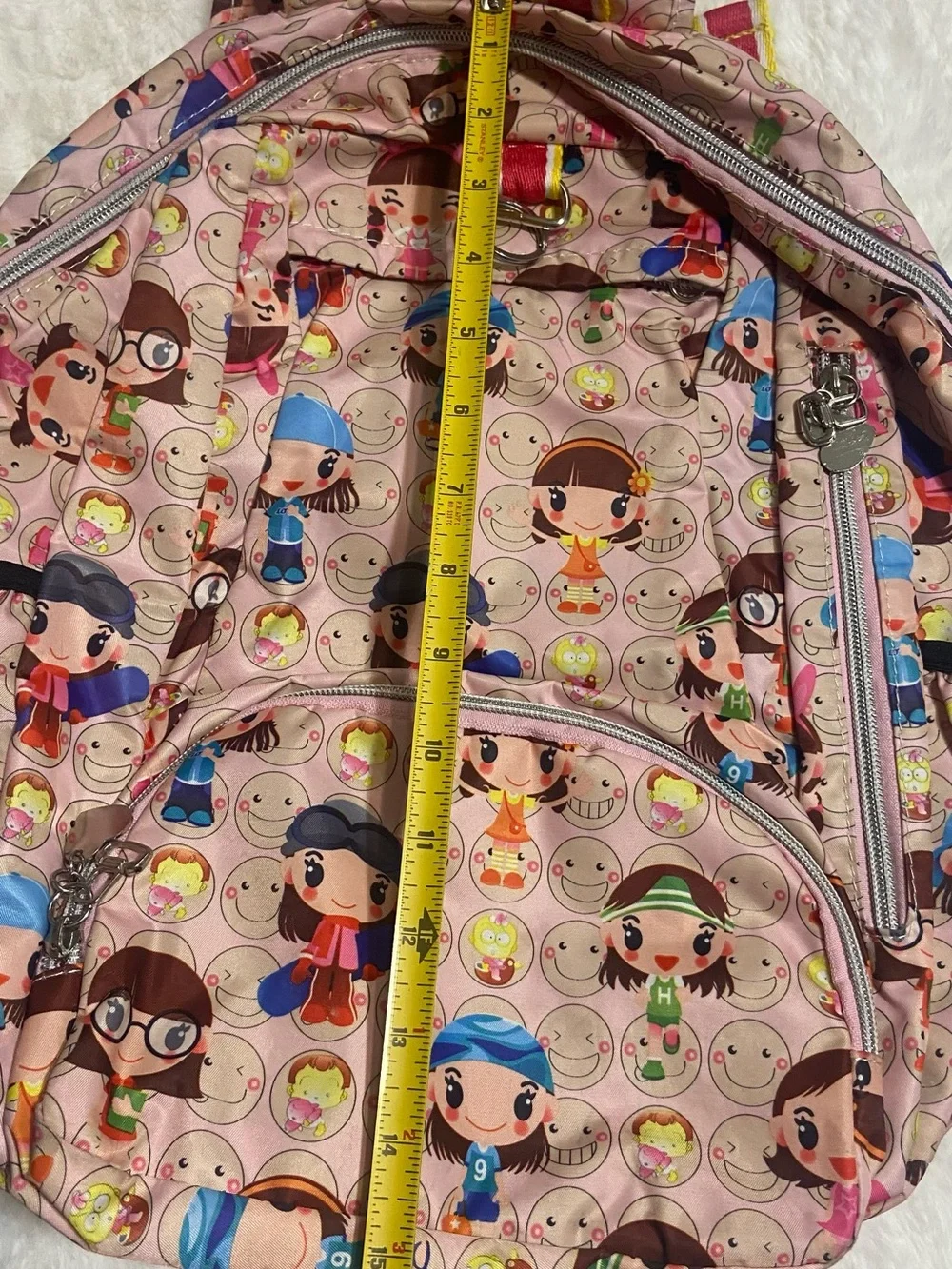 Vintage Harajuku Lovers Pink Backpack Y2K Gwen Stefani Charecter Print Bag